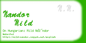 nandor mild business card